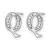 Diamond Initial Earrings
