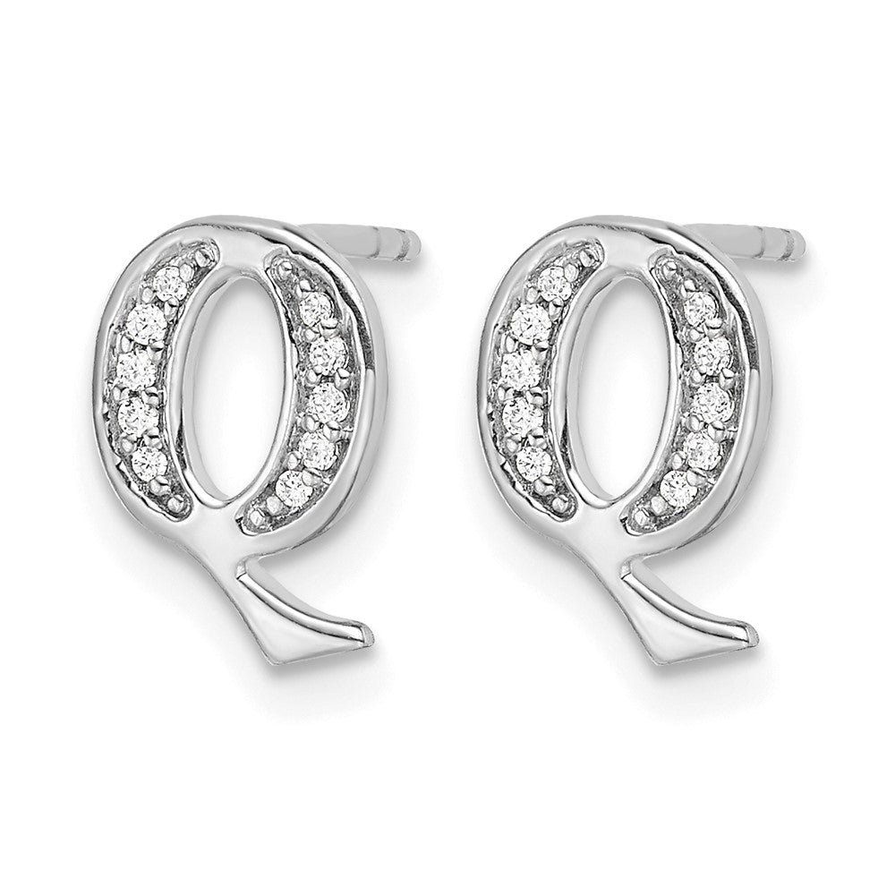 Diamond Initial Earrings