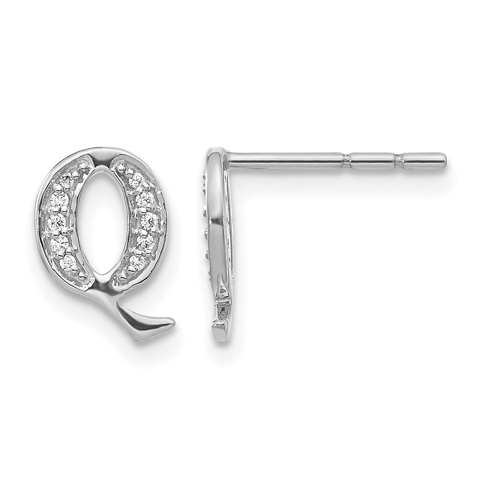 Diamond Initial Earrings