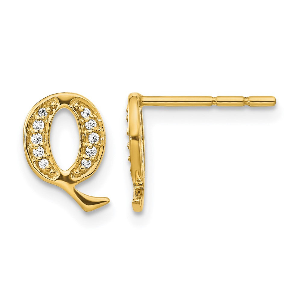 Diamond Initial Earrings