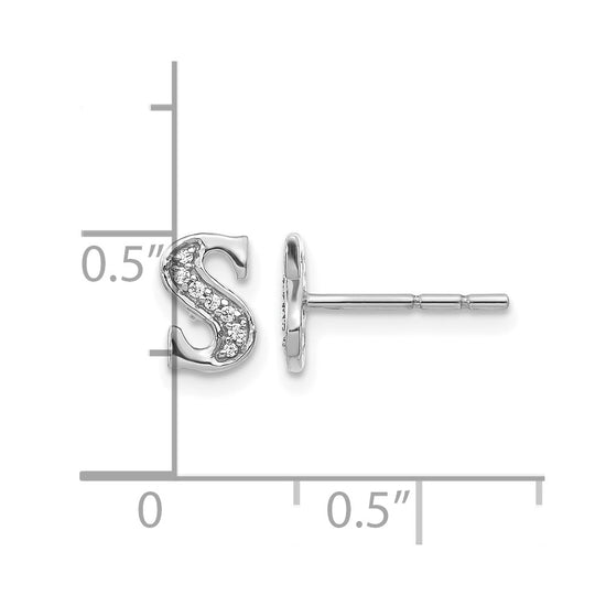 Diamond Initial Earrings