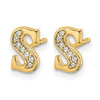 Diamond Initial Earrings