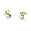 Diamond Initial Earrings