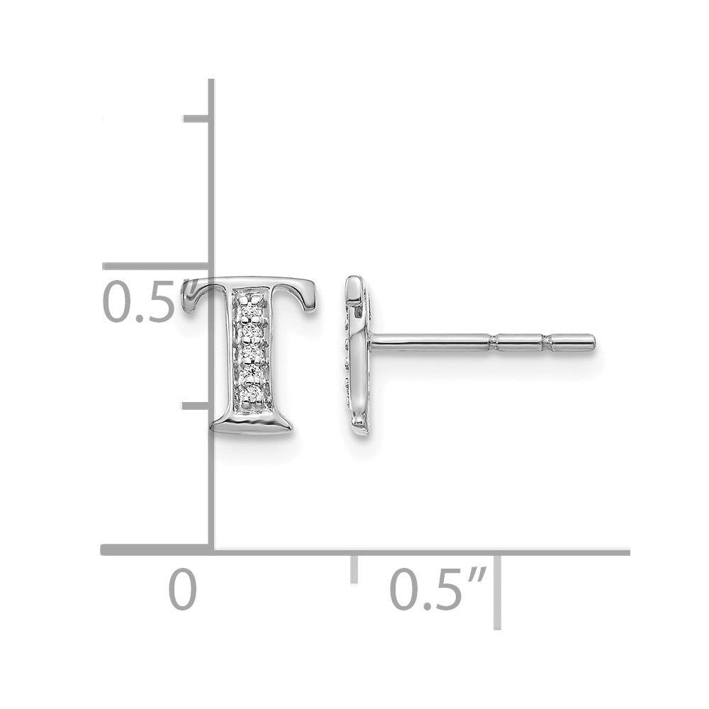 Diamond Initial Earrings