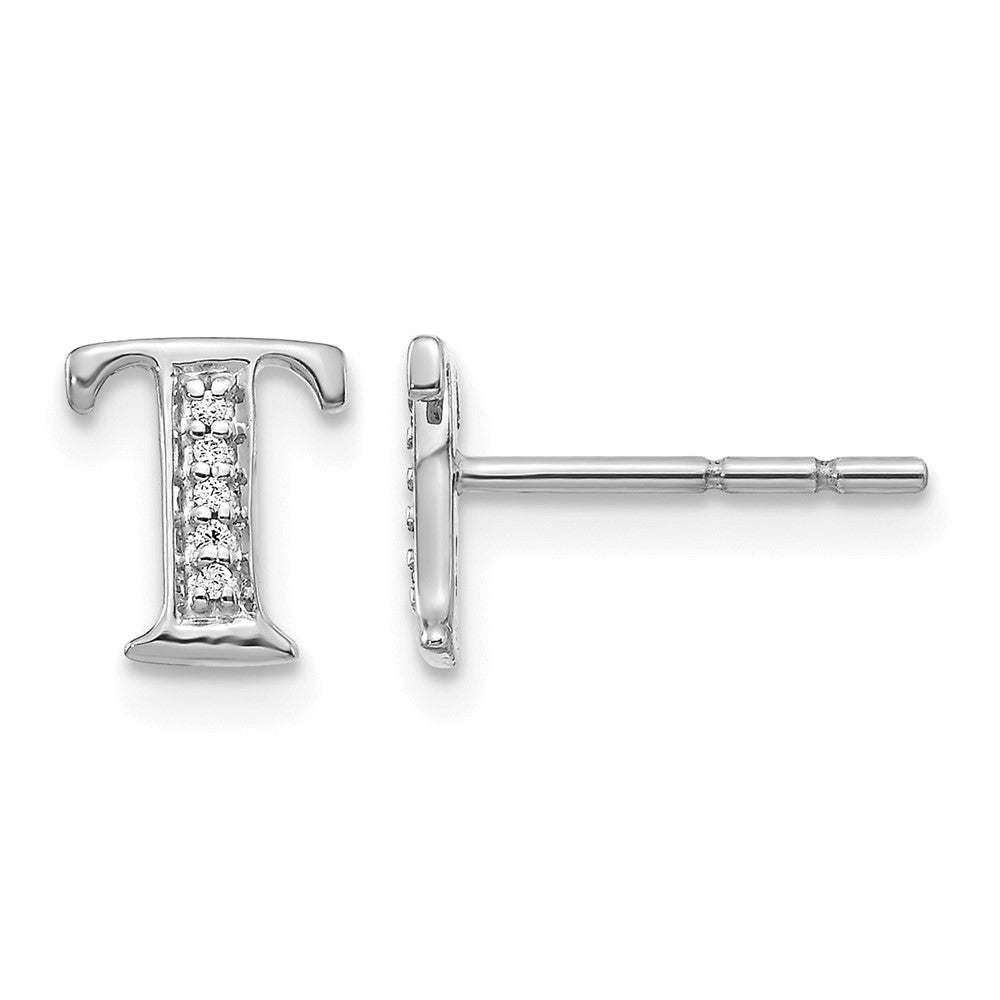 Diamond Initial Earrings