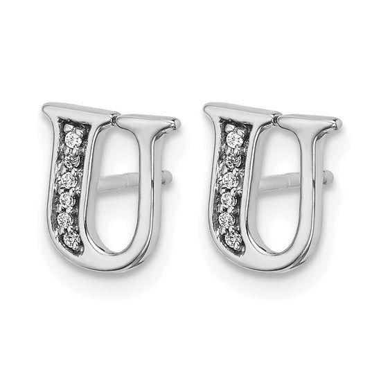 Diamond Initial Earrings