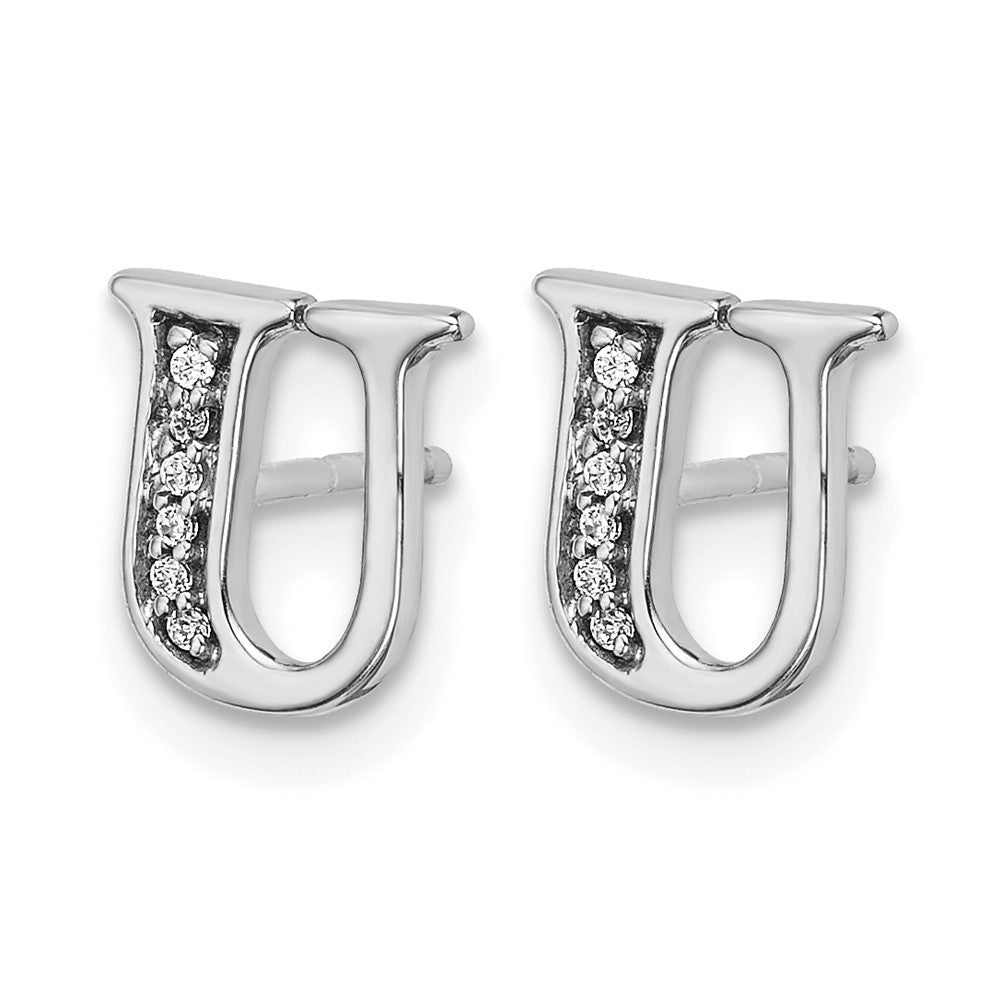 Diamond Initial Earrings