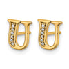 Diamond Initial Earrings