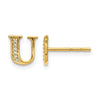 Diamond Initial Earrings