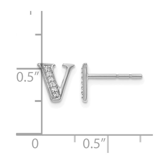 Diamond Initial Earrings