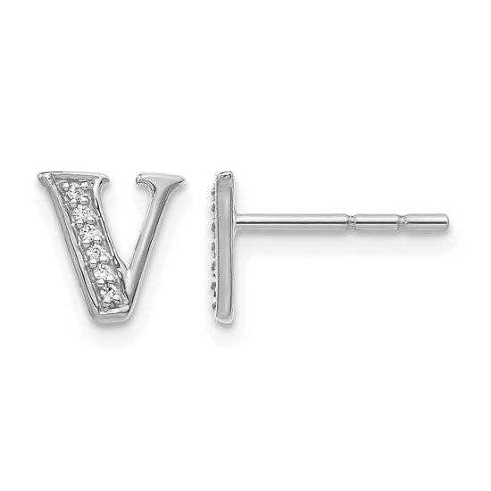 Diamond Initial Earrings