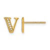 Diamond Initial Earrings
