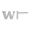 Diamond Initial Earrings