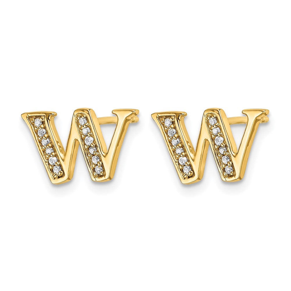 Diamond Initial Earrings