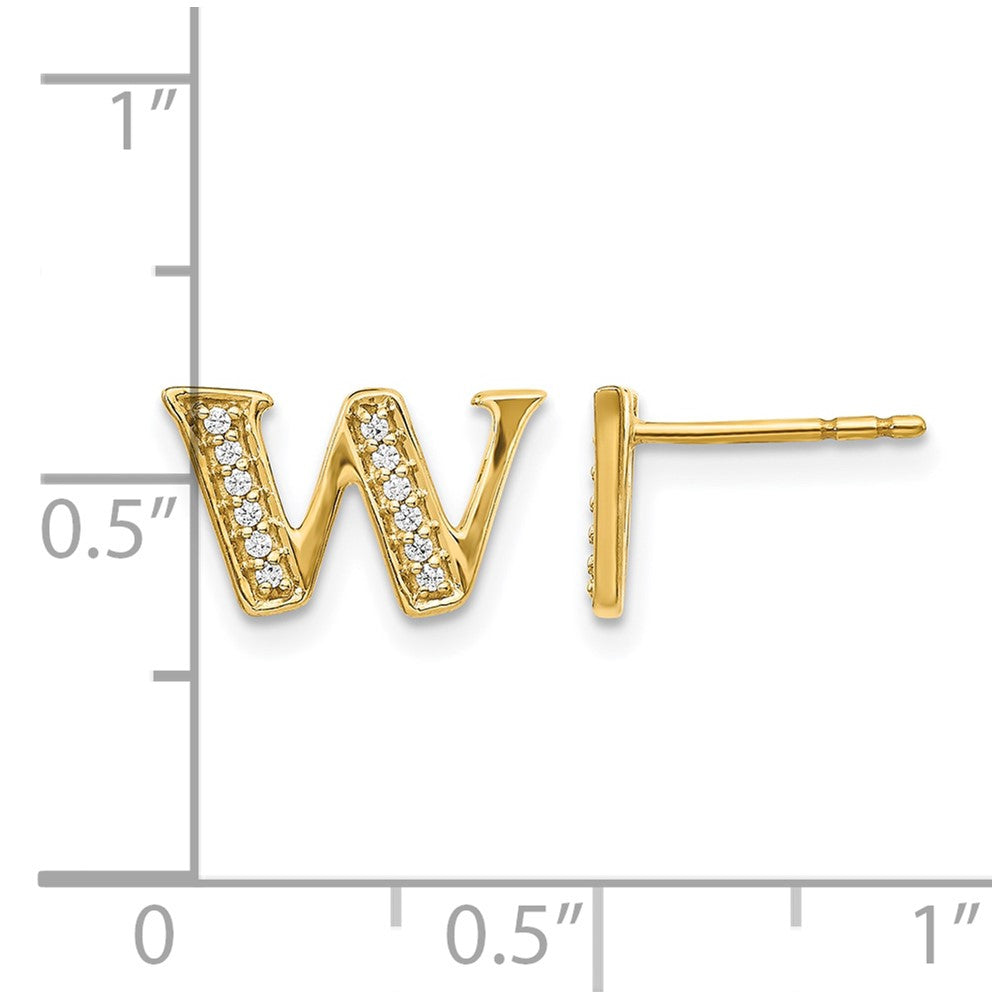 Diamond Initial Earrings