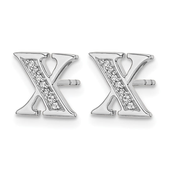Diamond Initial Earrings