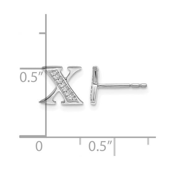 Diamond Initial Earrings