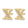 Diamond Initial Earrings