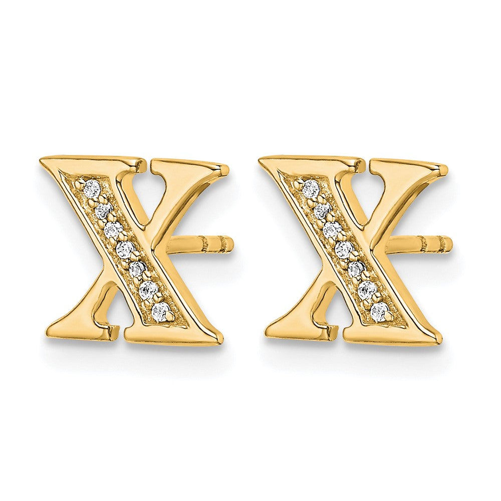 Diamond Initial Earrings