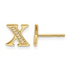 Diamond Initial Earrings