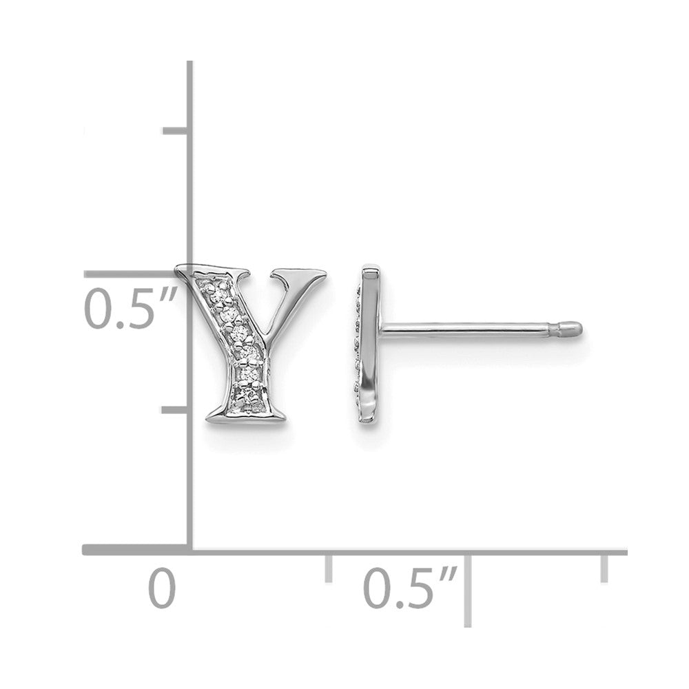 Diamond Initial Earrings
