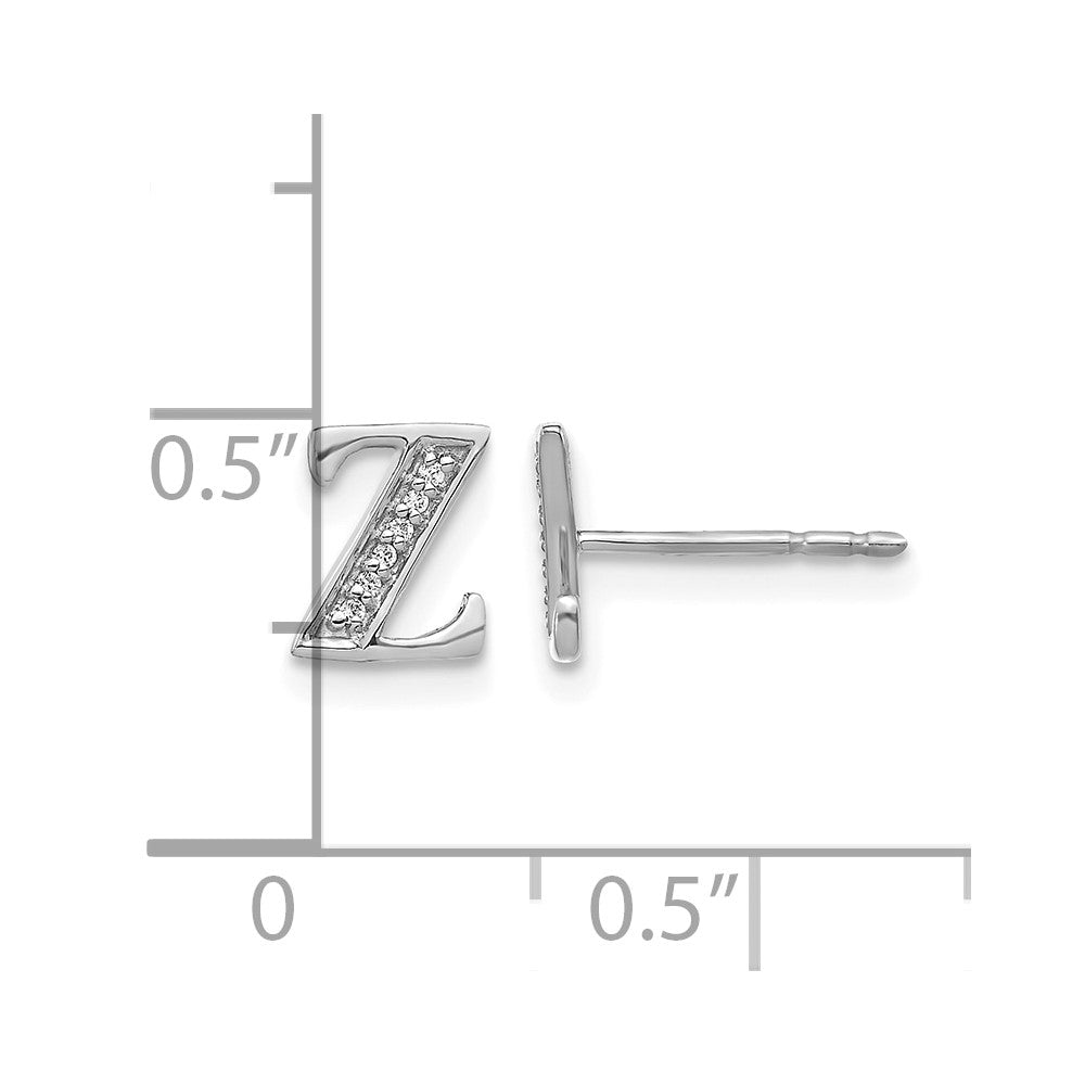 Diamond Initial Earrings