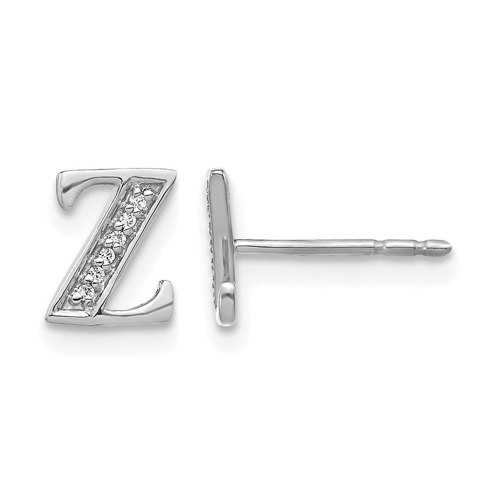 Diamond Initial Earrings