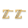 Diamond Initial Earrings