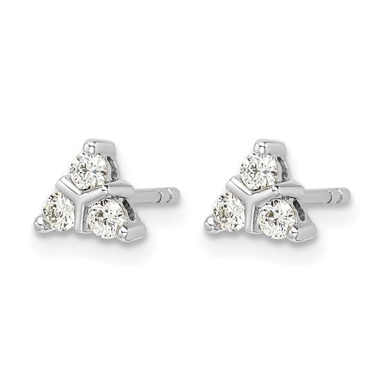 Gold Diamond Post Earrings
