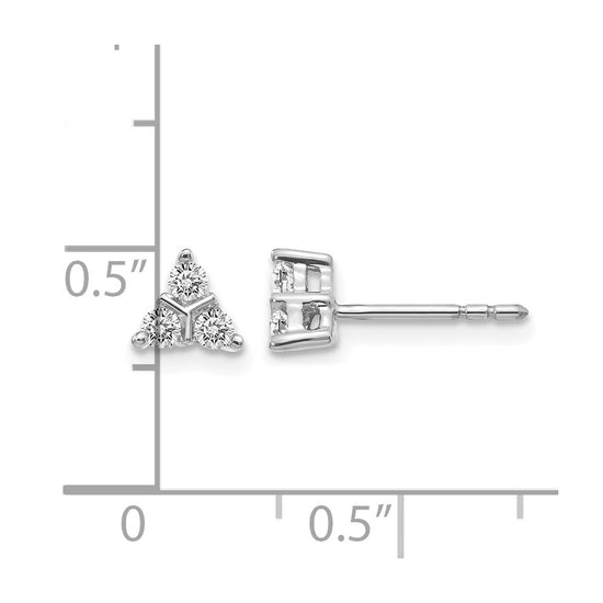 Gold Diamond Post Earrings