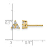 Gold Diamond Post Earrings