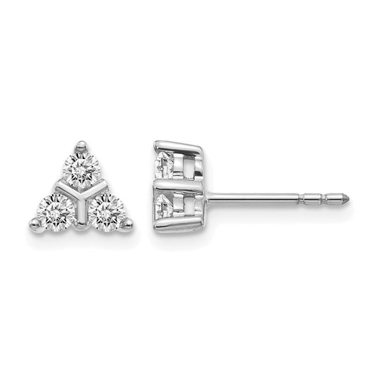 Gold Diamond Post Earrings