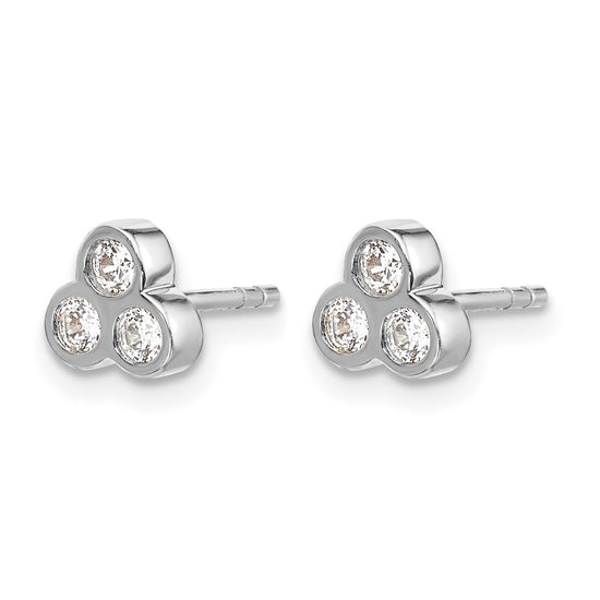 Gold Diamond Post Earrings