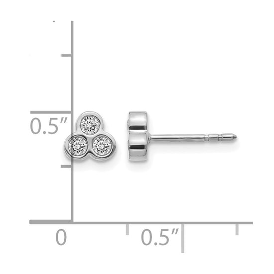 Gold Diamond Post Earrings