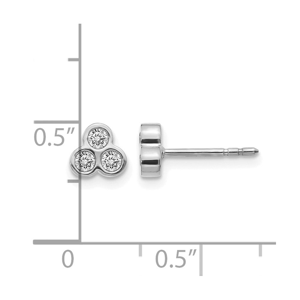 Gold Diamond Post Earrings