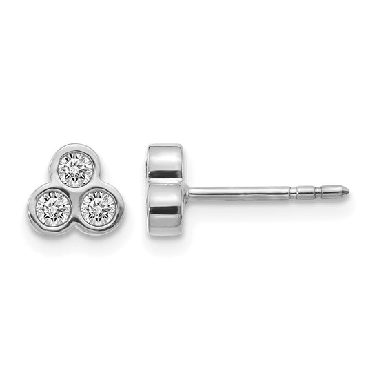 Gold Diamond Post Earrings