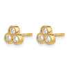 Gold Diamond Post Earrings