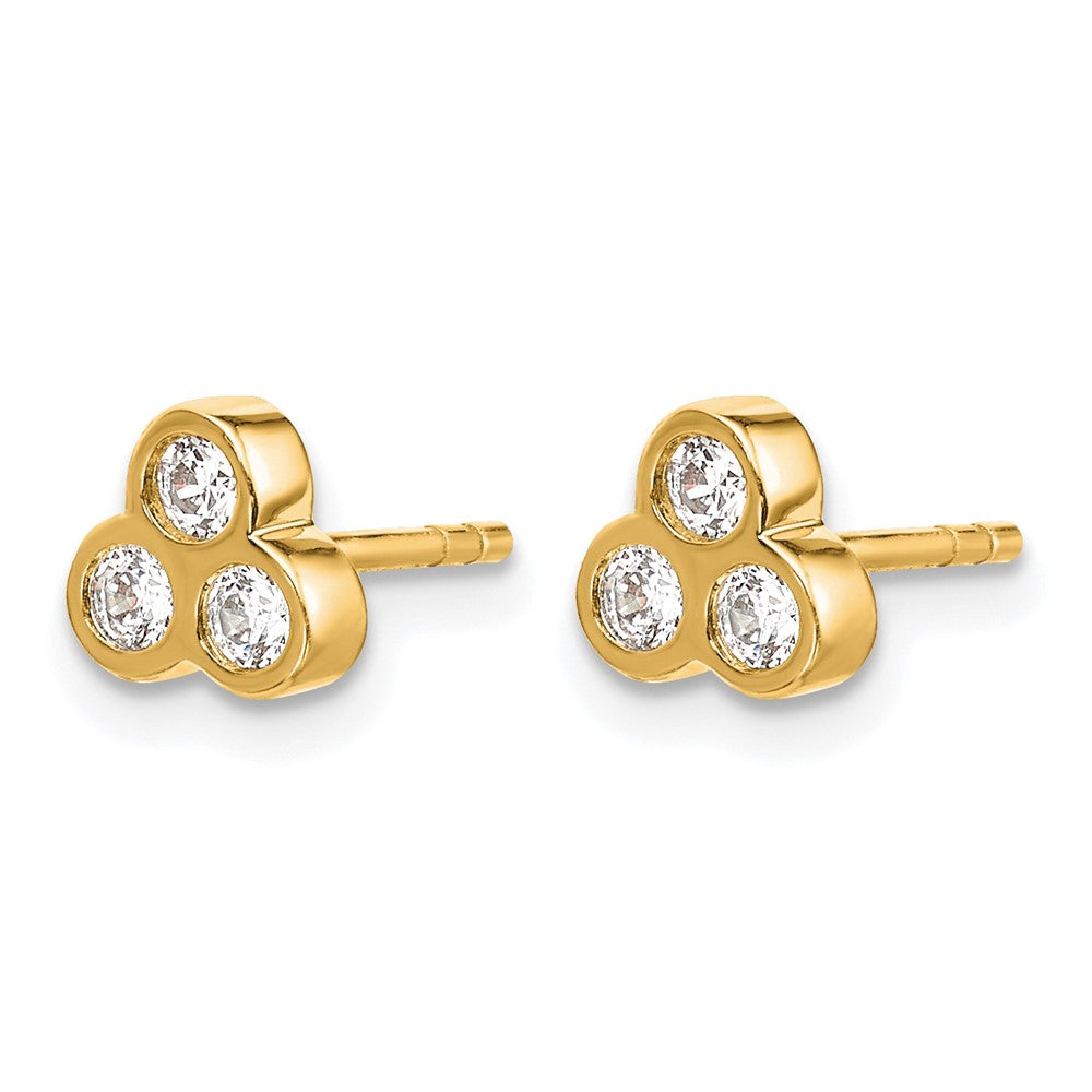 Gold Diamond Post Earrings