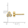 Gold Diamond Post Earrings
