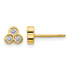 Gold Diamond Post Earrings