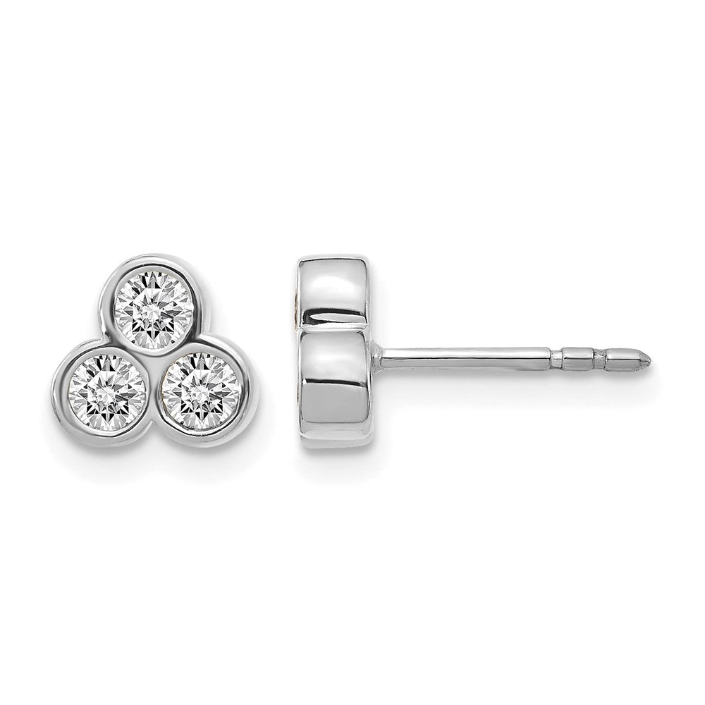 Gold Diamond Post Earrings