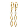 14k 1/3 carat Diamond Twisted Dangle Leverback Earrings
