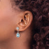 Pear Gemstone & Diamond Front/Back Earrings