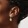 Pear Gemstone & Diamond Front/Back Earrings