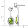 Pear Gemstone & Diamond Front/Back Earrings