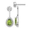 Pear Gemstone & Diamond Front/Back Earrings