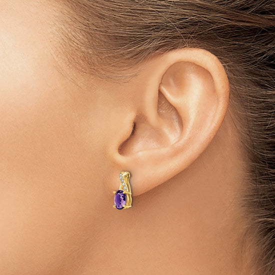 Gemstone and Diamond Earrings