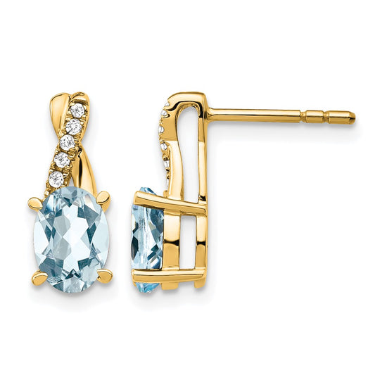 Gemstone and Diamond Earrings