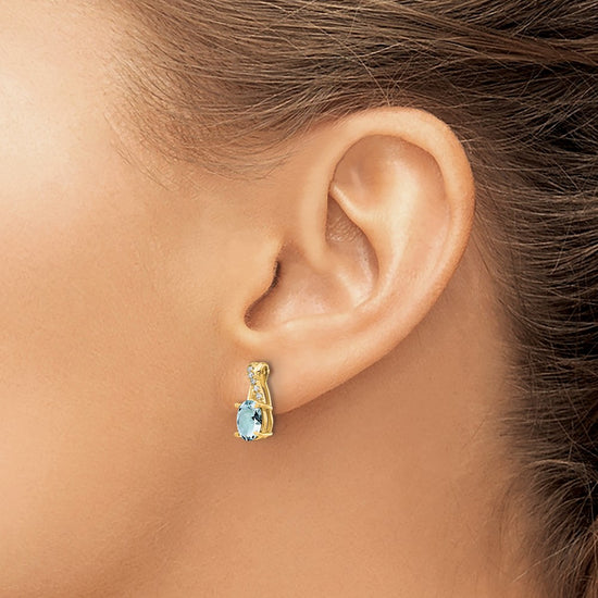 Gemstone and Diamond Earrings