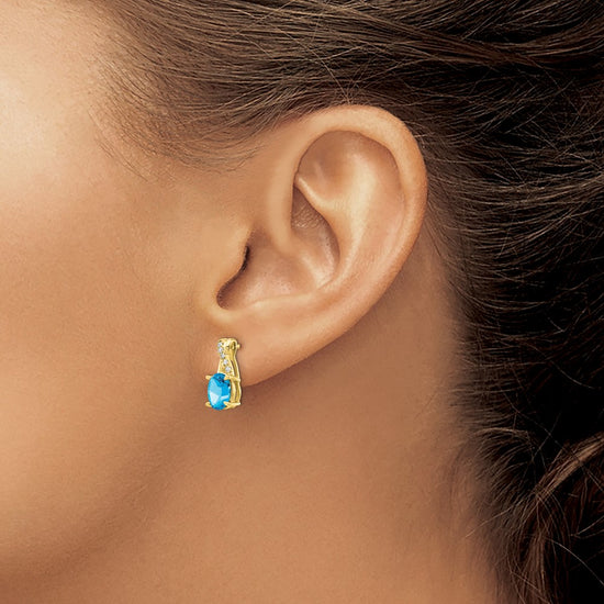 Gemstone and Diamond Earrings